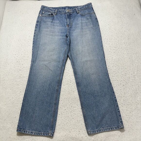 LOFT Denim - Ann Taylor LOFT Women's 8 Mid Rise Straight Leg Denim Jeans Light Blue 32x26